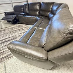 Costco Liquidation: Wylder Power Leather Reclining Sofa
