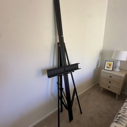 6ft Black Metal Easel – Industrial & Adjustable
