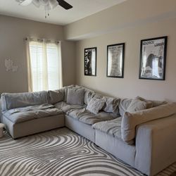 Gray sectional couch