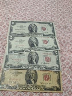 2 Dollar Bill Red  Seal