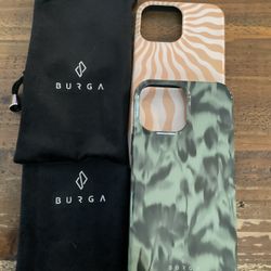TWO BURGA SNAP ON 13 PRO MAX PHONE CASES