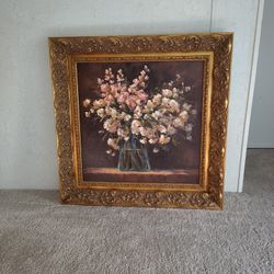 Beautiful Floral Solid Wood Frame Wall Art