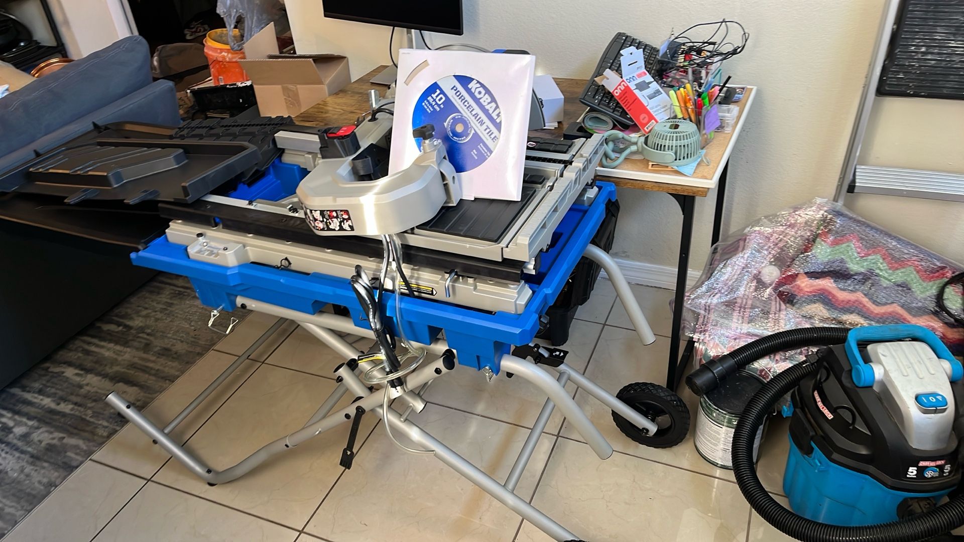 *NEW* 10in Folding Wet Tile Saw W Stand