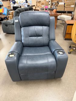 Olathe Genuine Leather Powered Recliner