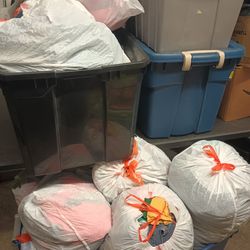 Bags of kids clothes 