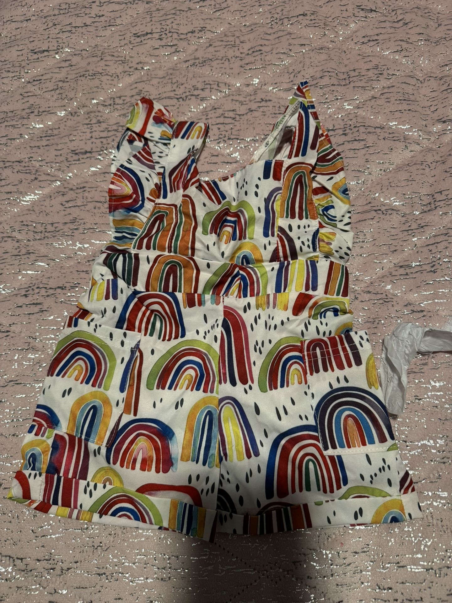 Baby's Flower Pattern 2pcs Trendy Summer Outfit, Bowknot Decor Ribbed Bodysuit & Flower Pattern Flared Pants Set, Toddler & Infant Girl's Clothes For 