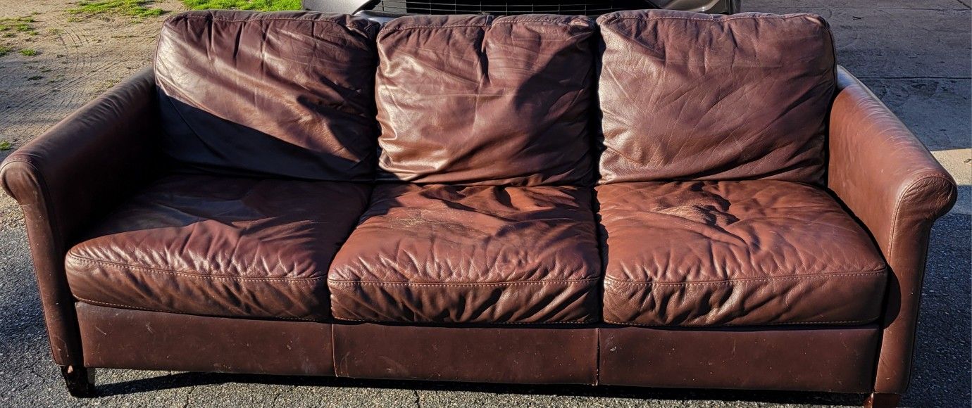 Chocolate Brown Leather Sofa