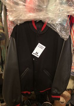 Chicks sporting good size S letterman jacket