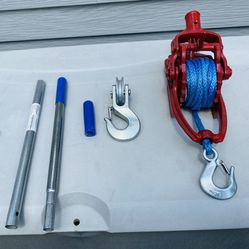 3 Ton Wyeth More Power Puller/ Winch Amsteel Blue Synthetic Rope 35 Foot  Never Used /Brand new with Box! Thumbnail