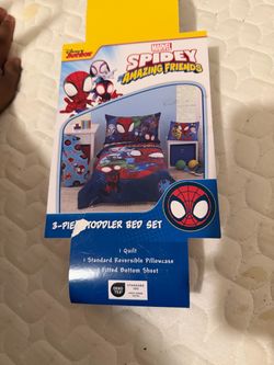 Toddler bed set 3 piece spidey and friends