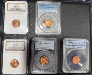 PCGS AND NGC GRADED WHEAT PENNIES MS65 MS66 and error Penny