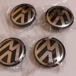 Volkswagen Passat Beetle Center Caps Set Of  65mm Black