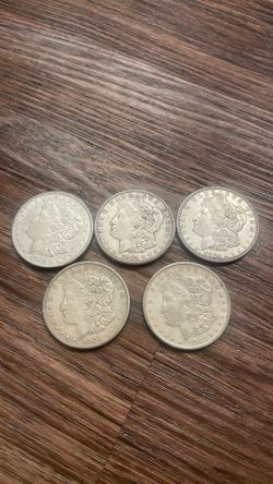 5 1921 silver Morgan dollars S-Mint