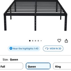queen size bed frame  & mattress 