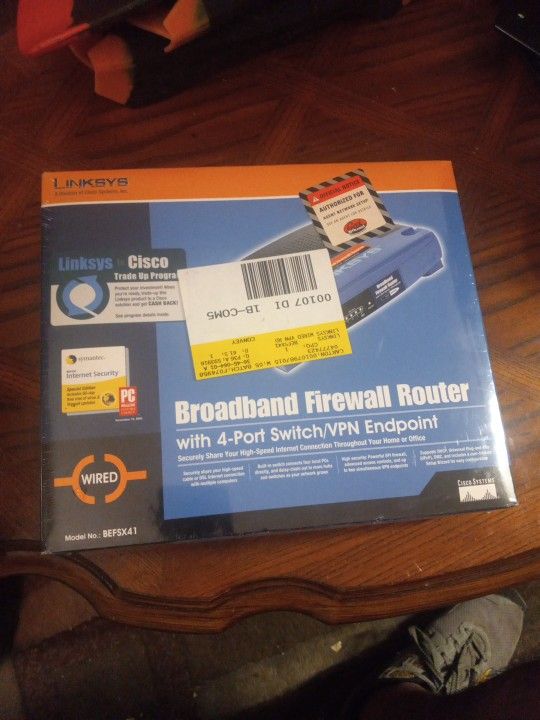 Linksys Broadband Firewall Router B E F 