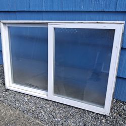 Vinyl Window 54x36 Slider  Obscured Milgard