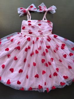 Vestido De Corazones Para Bebés 12 Meses 