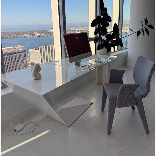 Roche Bobois Prismo White Gloss Desk – Daniel Rode Design