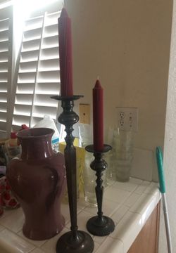 Set of candle sticks.