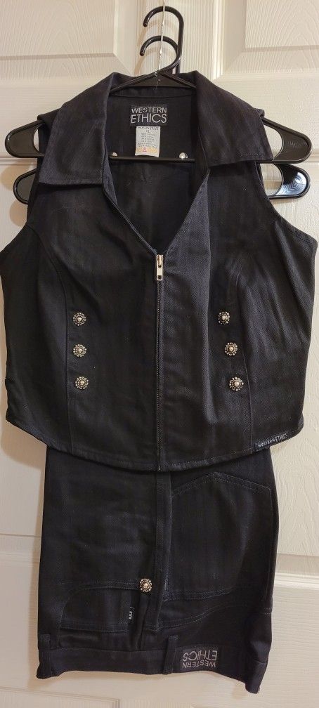 WESTERN ETHICS JEANS/VEST SET