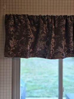 Brown Scroll Valance