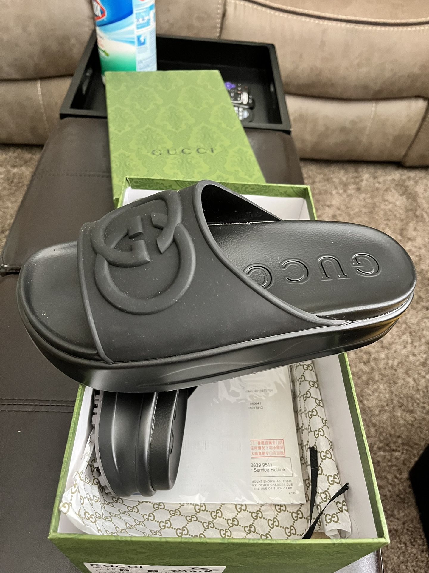 Gucci Black G Slides
