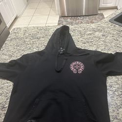 CHROME HEARTS EXCLUSIVE BLACK AND PINK HORSESHOE HOODIE