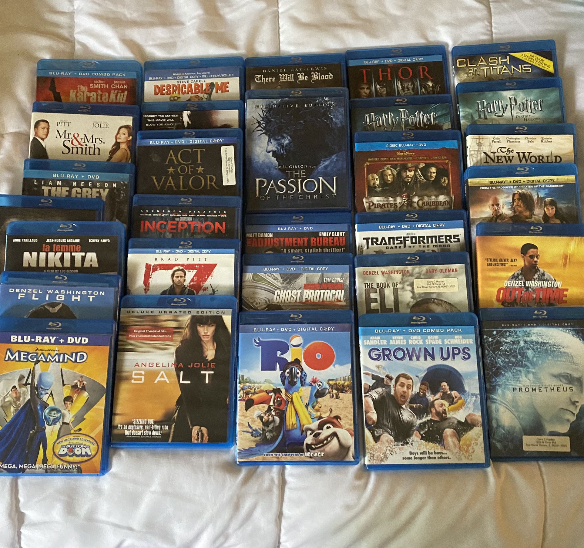 26Blu-Ray DVDs All Like New $3.00 Each Or Four For 10.00  $60.00 For All  