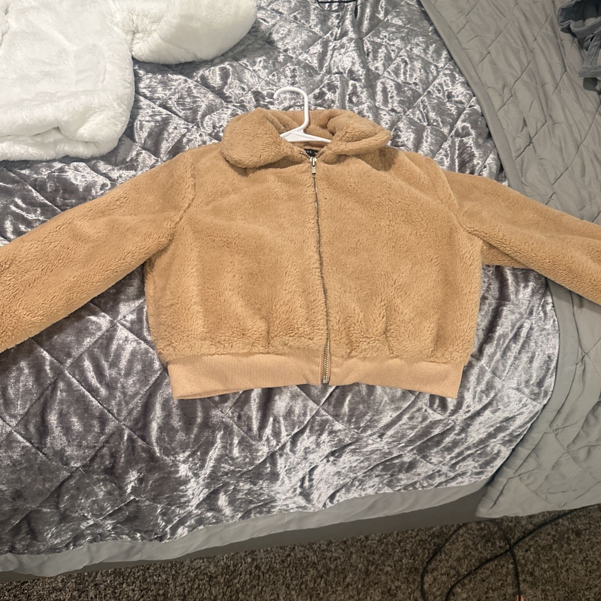 Tan Fluffy Jacket 