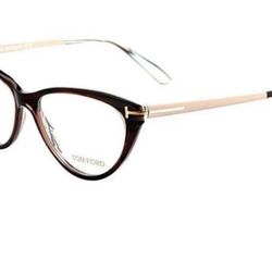 Tom Ford Prescription Readers CatEye Glasses Havana Gold Pearl Marble TF5354 050