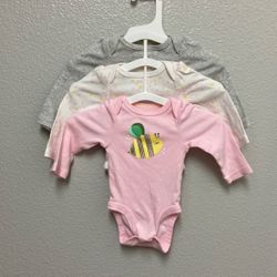 New Born Onesies with sleeves 3 Set