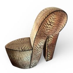 Tiger Stripe Stiletto Accent Chair 