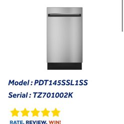 New GE Profile Dishwasher