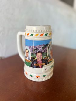 Limited Edition 1991 Oak Tree Racing Association All-Time Leading Stakes Winning Trainers Horse Racing Beer Stein Cup Mug