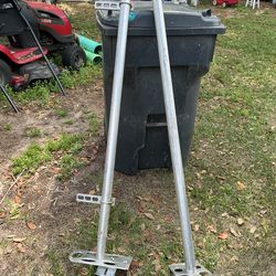 Pair of Tuff racks model #(contact info removed) used Aluminum Ladder Racks for Full Size Transit, 💕