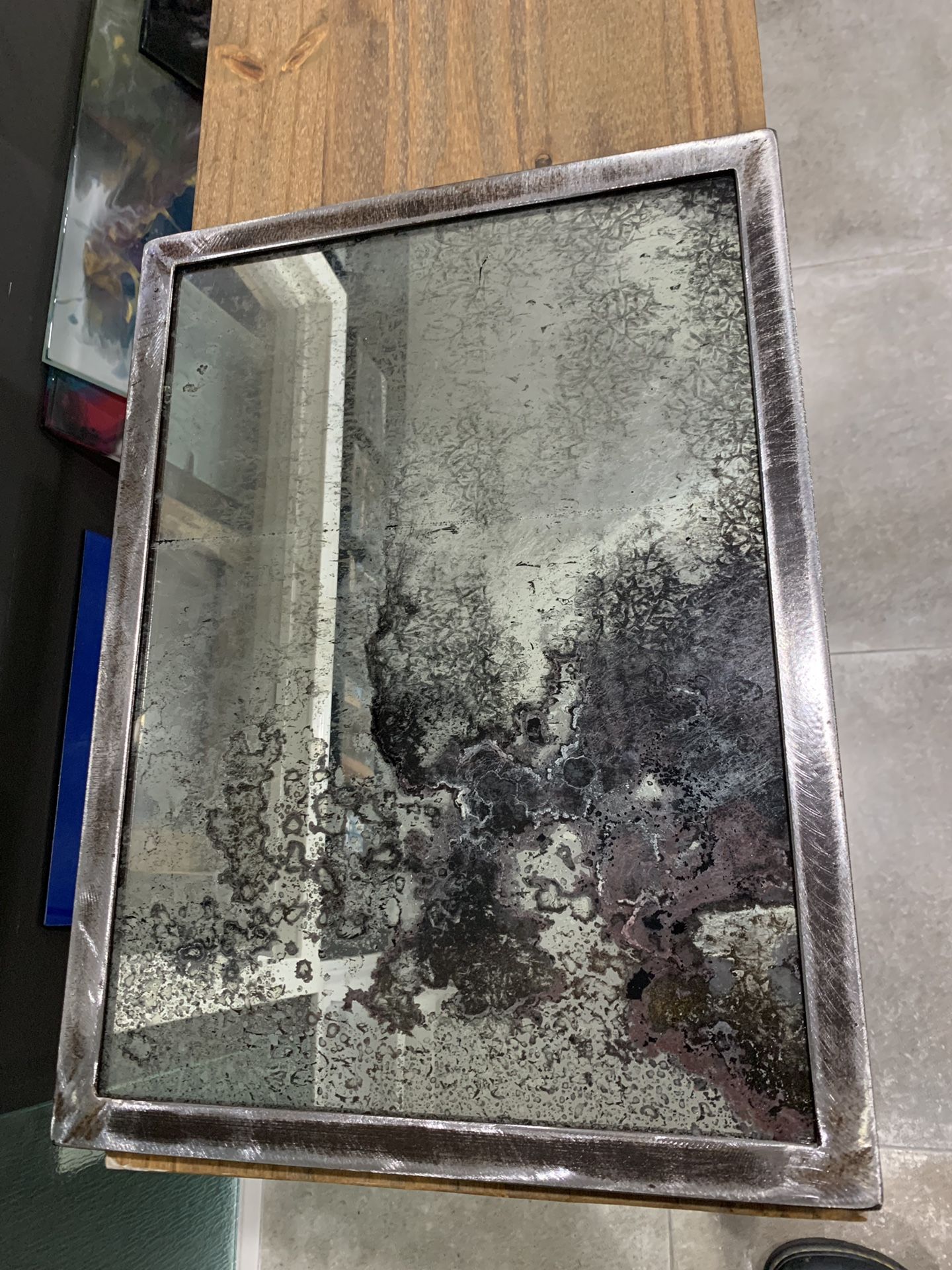 Custom metal framed mirrors, antique mirrors, tables