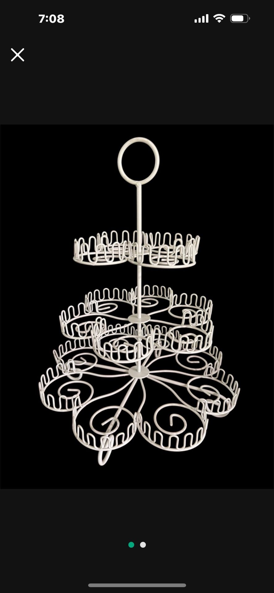 White Metal Cupcake Holder/Stand
