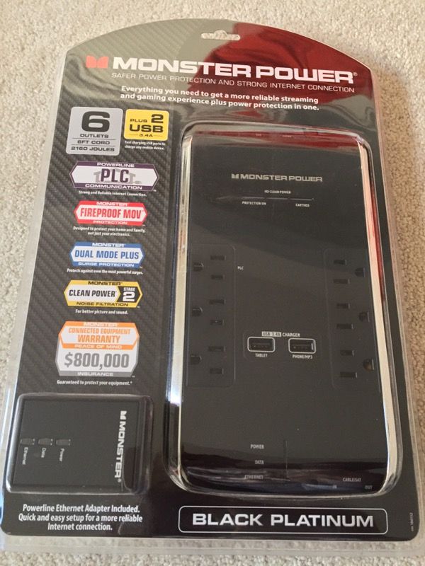 Monster Black Platinum Surge Protector