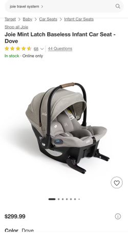 New Joie mint Latch car seat