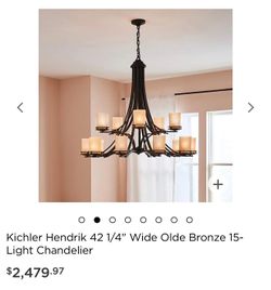Brand New LARGE $2,500 Kichler Chandelier