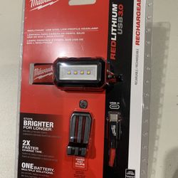 NEW Milwaukee Redlithium USB 600L Low Profile Headlamp