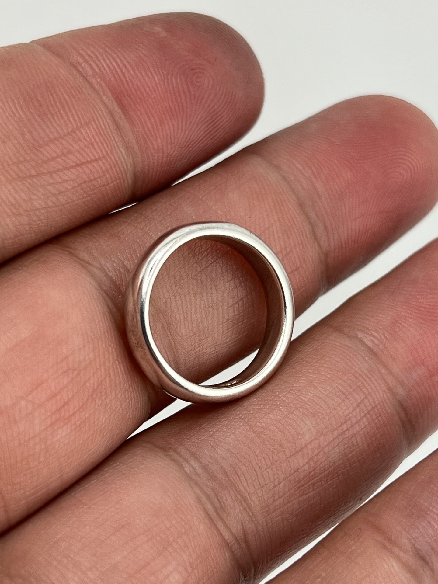 925 Sterling Silver Band Handmade Ring Size 6.5 5MM