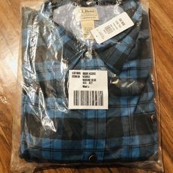 L.L Bean Long Sleeves Plaid Shirt New XXL