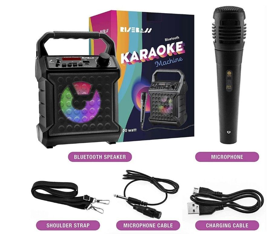 NEW! NEVER USED!! Portable Bluetooth Karaoke Machine
