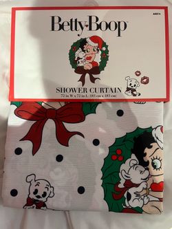 Betty Boop Christmas shower Curtain