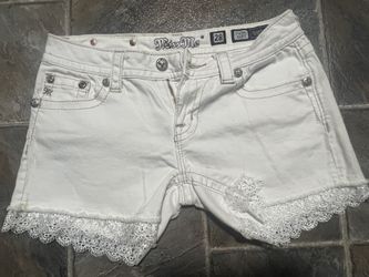 White Miss Me Shorts