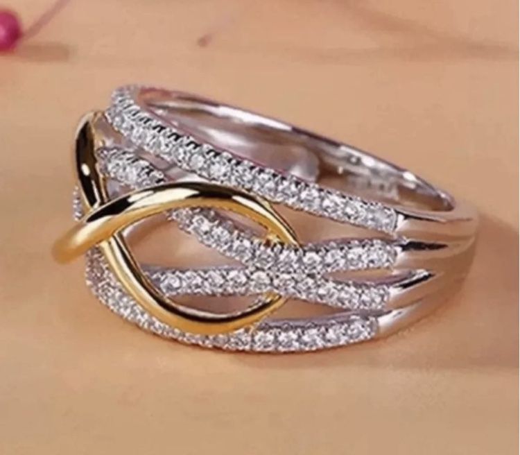 Woman Silver Sapphire Wedding Ring