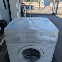 rare 24-in front load stackable washer dryer set works perfect with warranty