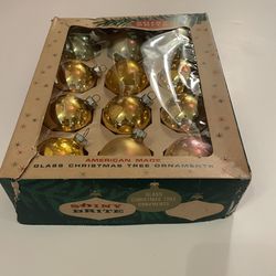Vintage Shiny Brite Ornaments Box Of 12