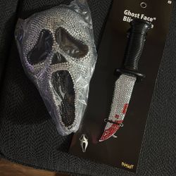 Blinged Ghost Face Mask